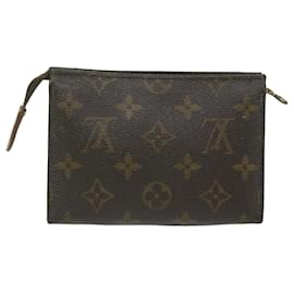 Louis Vuitton-Louis Vuitton Monogram Poche Toilette 15 Bolsa M47546 Autenticação de LV 63008-Monograma