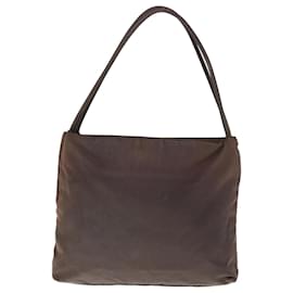 Prada-PRADA Tote Bag Nylon Brown Auth 63259-Brown