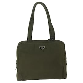 Prada-PRADA Borsa Tote Nylon Khaki Auth 63190-Cachi