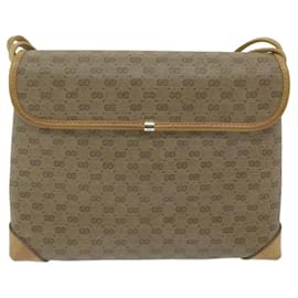 Gucci-GUCCI Micro GG Supreme Shoulder Bag PVC Leather Beige 49 007 5548 Auth am5527-Beige