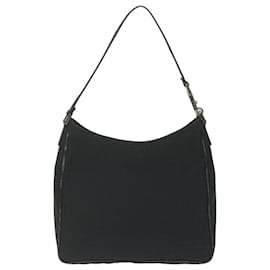 Fendi-Bolso de hombro de lona FENDI Zucchino negro Auth ep2840-Negro