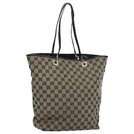 Gucci-GUCCI GG Lona Tote Bag Bege 002 1098 auth 62757-Bege