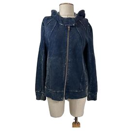 Helmut Lang Giacca con cappuccio blu Blu
