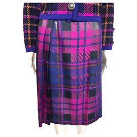 YVES SAINT LAURENT  Skirts T.fr 36 Wool Blue