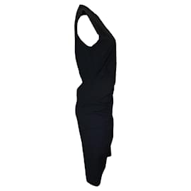 Autre Marque-Veronica Beard Vestido camisero negro de algodón fruncido-Negro