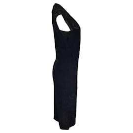 Autre Marque-Missoni Black Sleeveless Silk Lined Knit Midi Dress-Black