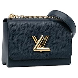 Louis Vuitton-Bolsa Louis Vuitton Epi Twist MM Azul-Azul