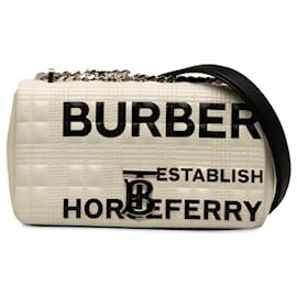 Burberry-Kleine weiße Umhängetasche „Horseferry Lola“ von Burberry-Weiß