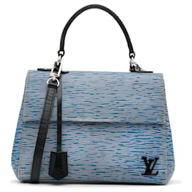 Louis Vuitton-Blaue Louis Vuitton Epi Denim Cluny BB Umhängetasche-Blau
