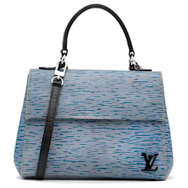Louis Vuitton-Blue Louis Vuitton Epi Denim Cluny BB Satchel-Blue