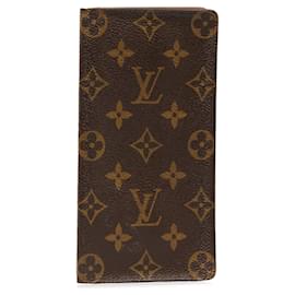 Louis Vuitton-Portafogli lunghi Louis Vuitton Monogram Porte-Valeurs Cartes Credit marroni-Marrone