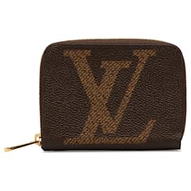 Louis Vuitton-Braunes Louis Vuitton-Münztäschchen mit Monogramm und Reißverschluss, groß-Braun