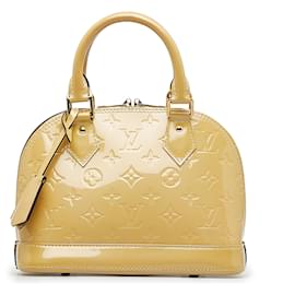 Louis Vuitton-Sac à main Louis Vuitton Monogram Vernis Alma BB beige-Camel