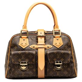 Louis Vuitton-Brown Louis Vuitton Monogram Manhattan GM Handbag-Brown