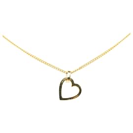 Dior-Gold Dior Heart Pendant Necklace-Golden