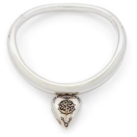 Alexander Mcqueen-Alexander McQueen Heart Locket Choker-Silver hardware