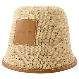 Soli Bucket Hat - Jacquemus - Raffia - Light Brown 2 Brown