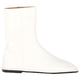 Botines Canal de cuero blanco de The Row Blanco