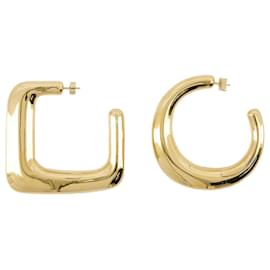 Jacquemus-Les Grandes Creoles Ovalo Earrings - Jacquemus - Metal - Gold-Golden,Metallic