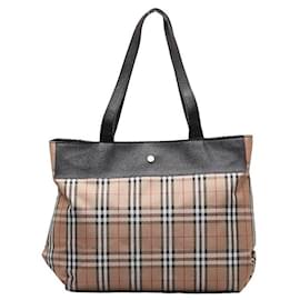 Burberry-House Check Canvas Tote Bag-Other