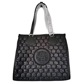 Lancel-Handbags-Black,Silver hardware
