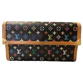 Louis Vuitton-LOUIS VUITTON mini monogram Murakami wallet-Black,Multiple colors