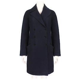 Alaïa Alaia Felted Wool Coat Dark blue