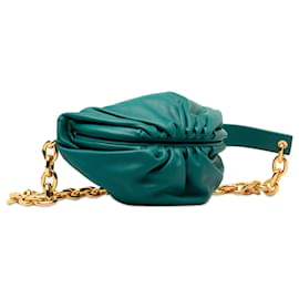 Bottega Veneta-Bottega Veneta pochette verte à chaîne The Belt-Vert