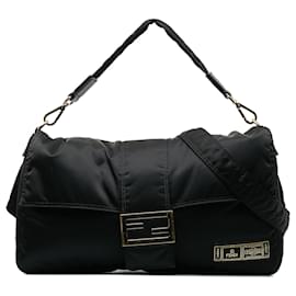 Fendi-Bolso satchel baguette de nailon negro Fendi x Porter-Negro