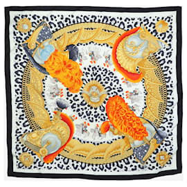 Hermès-Pañuelo de seda con estampado animal-Otro
