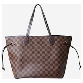 Louis Vuitton-Braune Damier Ebene Neverfull MM Einkaufstasche-Braun