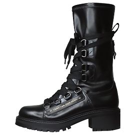 Christian Dior Black D-flight leather ankle boots - size EU 41.5 Black