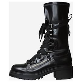 Christian Dior-Black D-flight leather ankle boots - size EU 41.5-Black