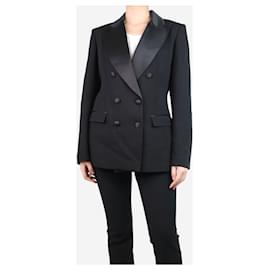 Etro-Black double-breasted jacket - size UK 12-Black