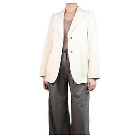 Bella Freud Cream corduroy jacket - size UK 10 Cream