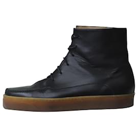 Gabriela Hearst-Black lace-up boots - size EU 40.5 (Uk 7.5)-Black
