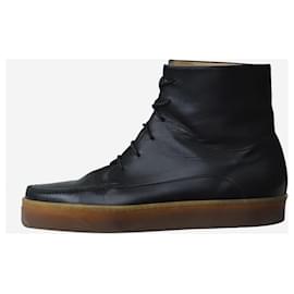 Gabriela Hearst-Black lace-up boots - size EU 40.5 (Uk 7.5)-Black