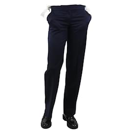 Stella Mc Cartney-Navy blue wool trousers - size UK 6-Blue