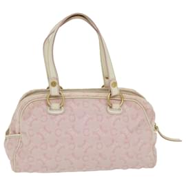 Céline-CELINE C Macadam Canvas Shoulder Bag Pink Auth yk10678-Pink