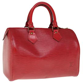 Louis Vuitton-Louis Vuitton Epi Speedy 25 Hand Bag Castilian Red M43017 LV Auth 66466-Other