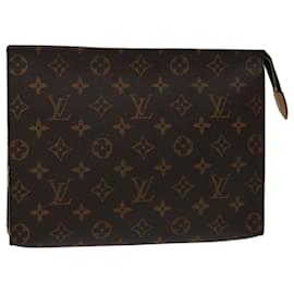 Louis Vuitton-Louis Vuitton Monogram Poche Toilette 26 Bolsa M47542 LV Auth yk10647-Monograma