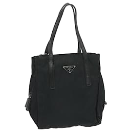Prada-PRADA Hand Bag Nylon Black Auth bs12170-Black