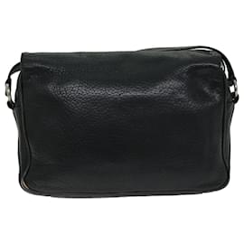 Gianni Versace-Gianni Versace Shoulder Bag Leather Black Auth bs12043-Black