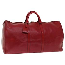 Louis Vuitton-Louis Vuitton Epi Keepall 55 Boston Bag Red M42957 LV Auth ki4078-Red