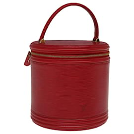 Louis Vuitton-LOUIS VUITTON Epi Cannes Bolsa de mão vermelha M48037 LV Auth ep3206-Vermelho