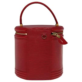 Louis Vuitton-LOUIS VUITTON Epi Cannes Bolsa de mão vermelha M48037 LV Auth ep3206-Vermelho