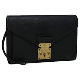 Louis Vuitton-LOUIS VUITTON Epi Serie Dragonne Hand Bag Black M52612 LV Auth 66663-Black