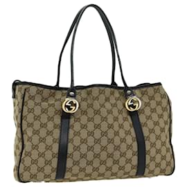 Gucci-Sacola GUCCI GG Canvas GG Twins Bege 232957 Auth yk10623-Bege