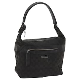 Gucci-gucci GG Canvas Shoulder Bag black 001 4298 auth 66388-Black