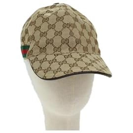 Gucci-GUCCI GG Canvas Web Sherry Line Cap L size Beige Red Green 200035 Auth am5811-Red,Beige,Green